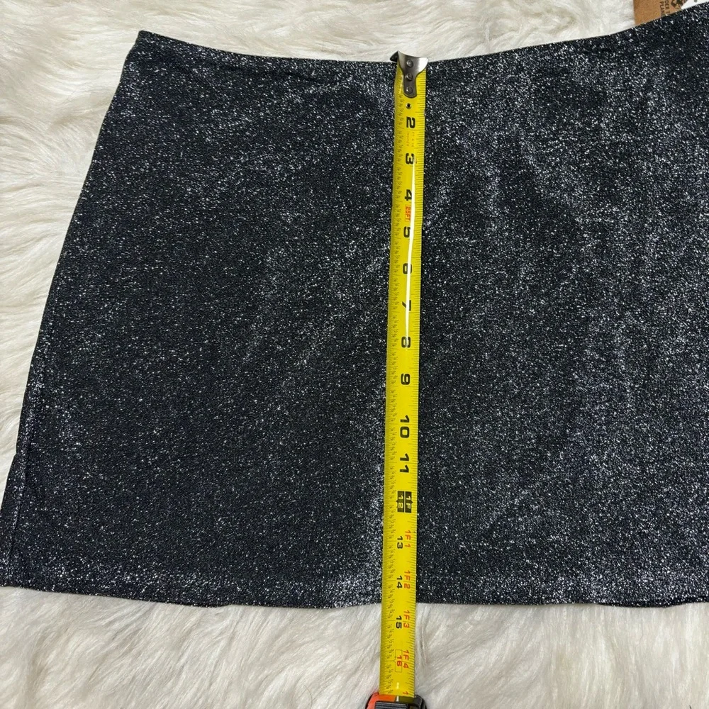 Victoria’s Secret PINK silver iridescent sparkly mini skirt size Women’s XL NWT